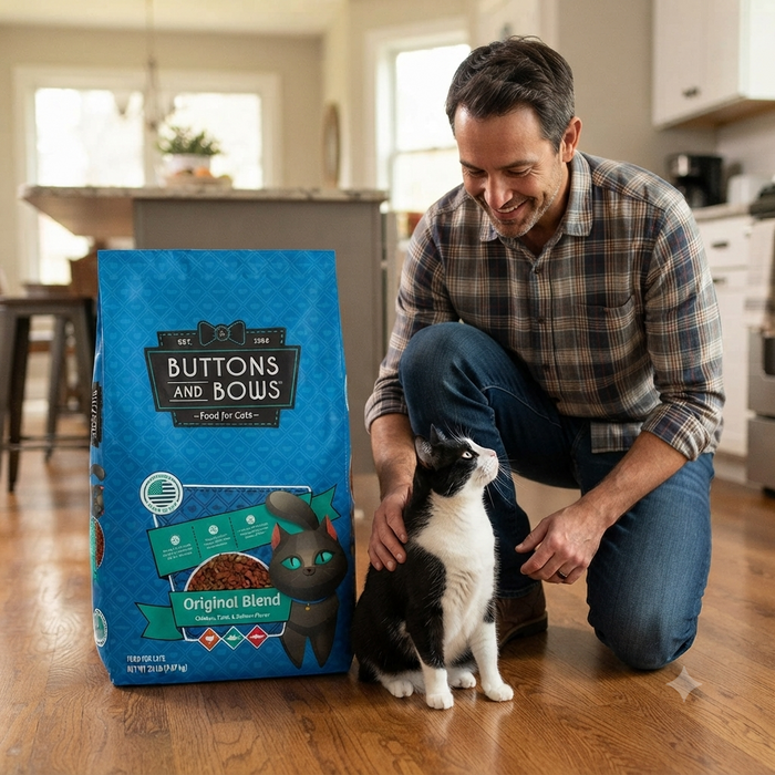 Buttons & Bows Original Blend Cat Food High-Protein Dry Food 20lbs. Bag