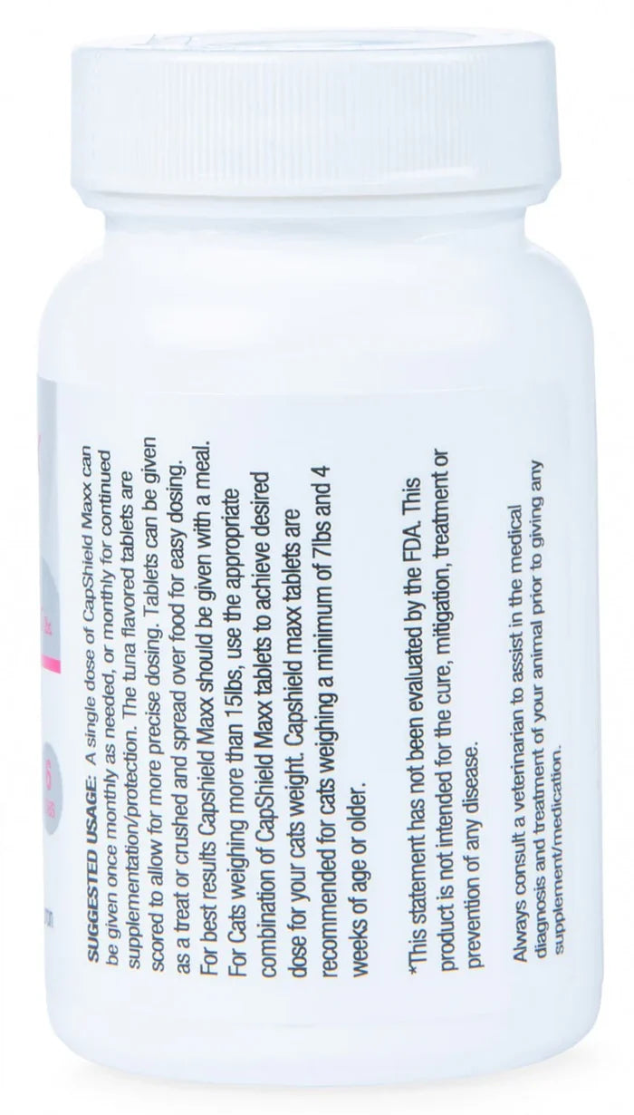 CapShield Maxx Flavored Tabs Flea Supplement Cats and Kittens 7-15lb 6 Count