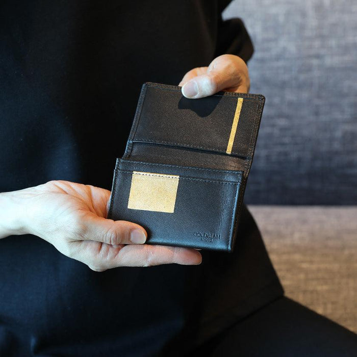 [CARD CASE] BYOBU CARD CASE (KYOTO GOLD LEAF FINISH) | GOLD STAMPING | GOLDREAM KYOTO