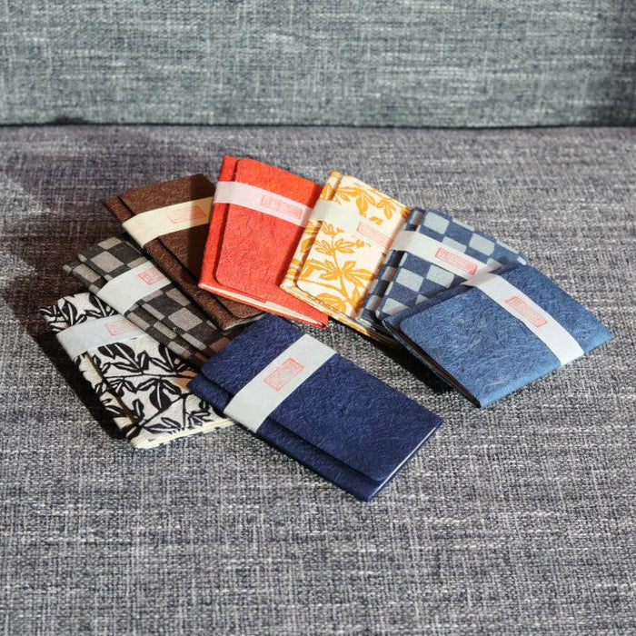 [CARD CASE] MULBERRY PRINT (NAVY BLUE) | KUROTANI WASHI PAPER|KUROTANI WASHI COOPERATIVE GROUP