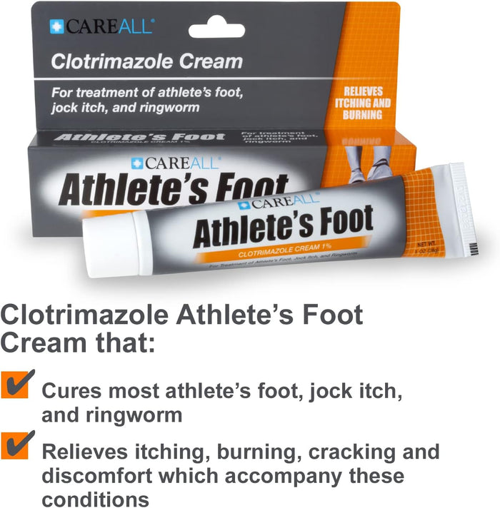 CareAll Clotrimazole 1% Athlete's Foot Antifungal Cream USP 1 oz. 3-Pack