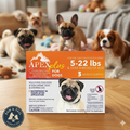 Cat Apex Plus Flea & Tick Treatment Small Dogs 5-22 Lbs 3-month Supply
