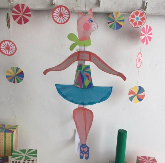 Cat Ballerina Kinetic Mobile NEW ARRIVAL - Ruby & Grace