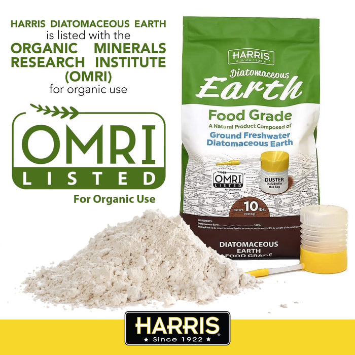 Cat Harris Diatomaceous Earth Food Grade Powder Duster 10 Lbs.