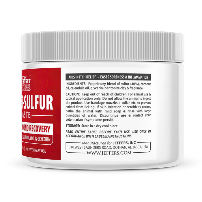 Cat Jeffers Super-sulfur Skin & Wound Healing Paste Pets, Horses, Livestock