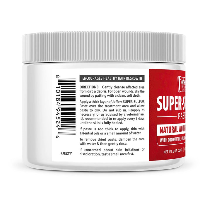 Cat Jeffers Super-sulfur Skin & Wound Healing Paste Pets, Horses, Livestock
