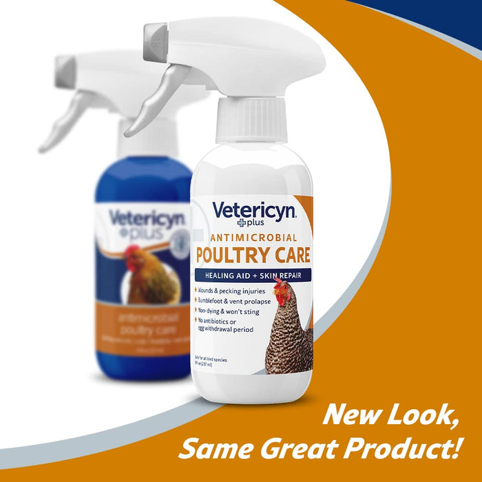 Chicken Adult Cat Vetericyn Plus Poultry Care Advanced Cleanser 8 Oz. Safe Chicks Birds 2pck