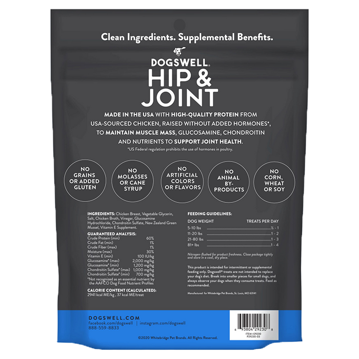 Chicken Dog Hip & Joint Jerky Treats, Breast (24oz)