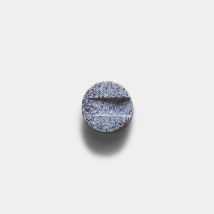Round Aji stone chopstick rest with speckled blue-gray surface | Kagawa, aeru