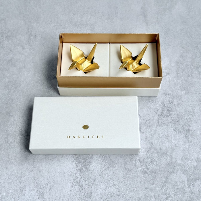[CHOPSTICK REST (HOLDER)] CRANE (GOLD LEAF) | KANAZAWA GOLD LEAF | HAKUICHI