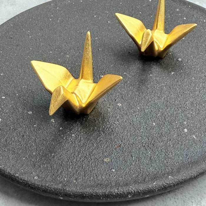 [CHOPSTICK REST (HOLDER)] CRANE (GOLD LEAF) | KANAZAWA GOLD LEAF | HAKUICHI