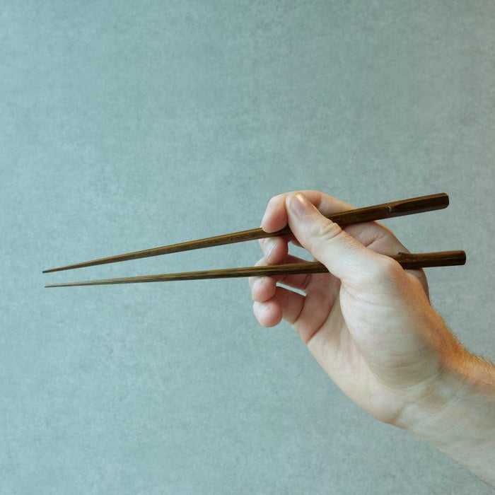 [CHOPSTICKS] HEXAGONAL BAMBOO CHOPSTICKS (BLACK) | WAKASA LACQUERED CHOPSTICKS