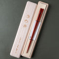 Red lacquered hexagonal bamboo chopsticks in paulownia gift box | Wakasa lacquerware, Matsukan