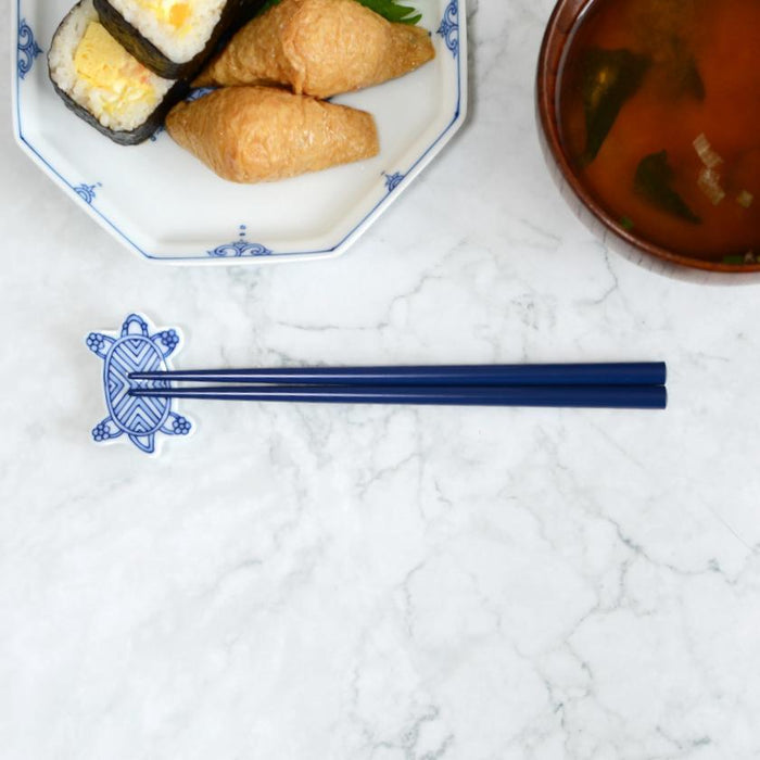[CHOPSTICKS] JAPANESE ZODIAC RABBIT BLUE FOR CHILDREN (1 SET) | HASHIMOTO KOUSAKU SIKKI | WAJIMA LACQUER