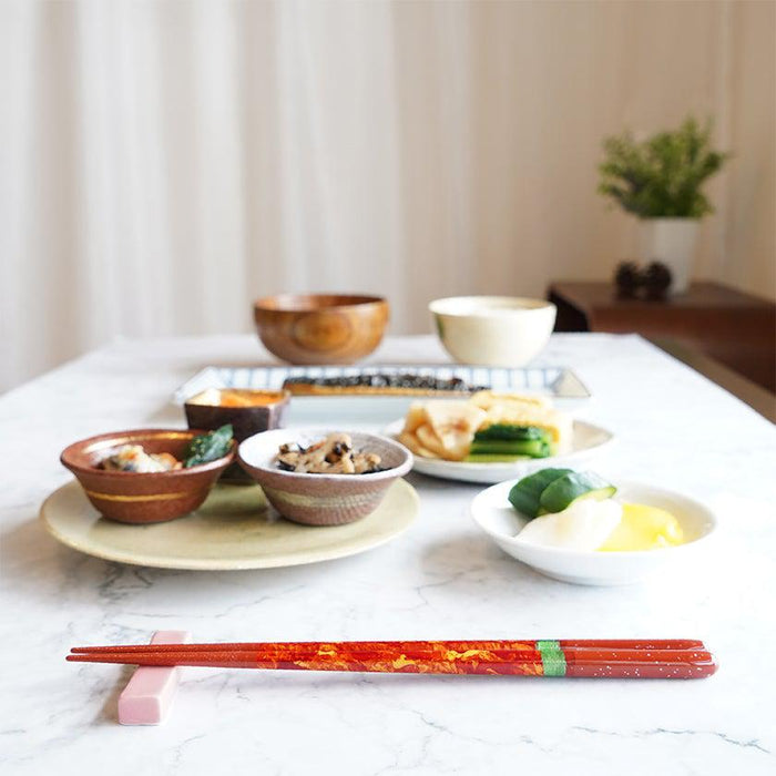 [CHOPSTICKS] NIGHT SKY AKATSUKI WITH CHOPSTICK REST (22.5cm) | CHOPSTICKS OF WAKASA | CRYSTAL