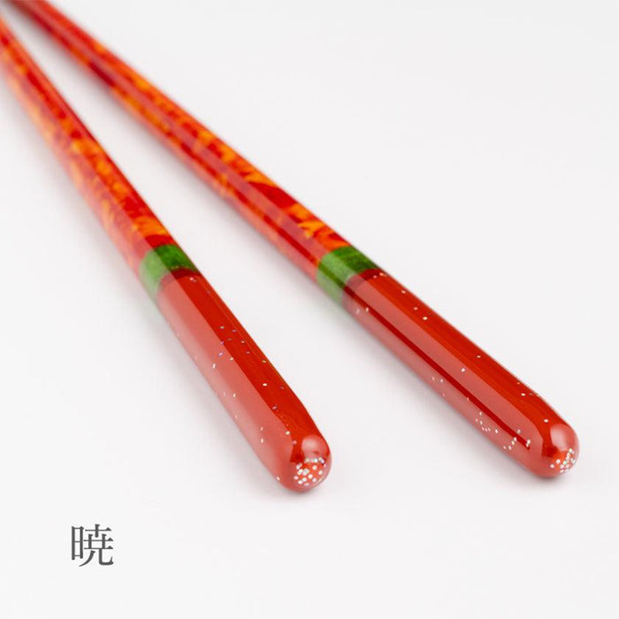 [CHOPSTICKS] NIGHT SKY AKATSUKI WITH CHOPSTICK REST (22.5cm) | CHOPSTICKS OF WAKASA | CRYSTAL