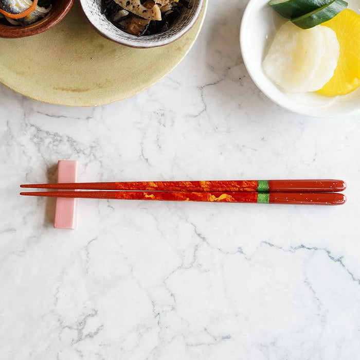 [CHOPSTICKS] NIGHT SKY AKATSUKI WITH CHOPSTICK REST (22.5cm) | CHOPSTICKS OF WAKASA | CRYSTAL