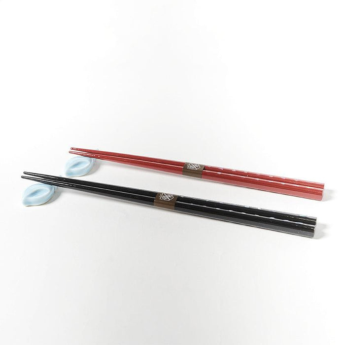[CHOPSTICKS] SHELL PEONY PAIR WITH CHOPSTICK RESTS | WAKASA LACQUERED CHOPSTICKS | MATSUKAN