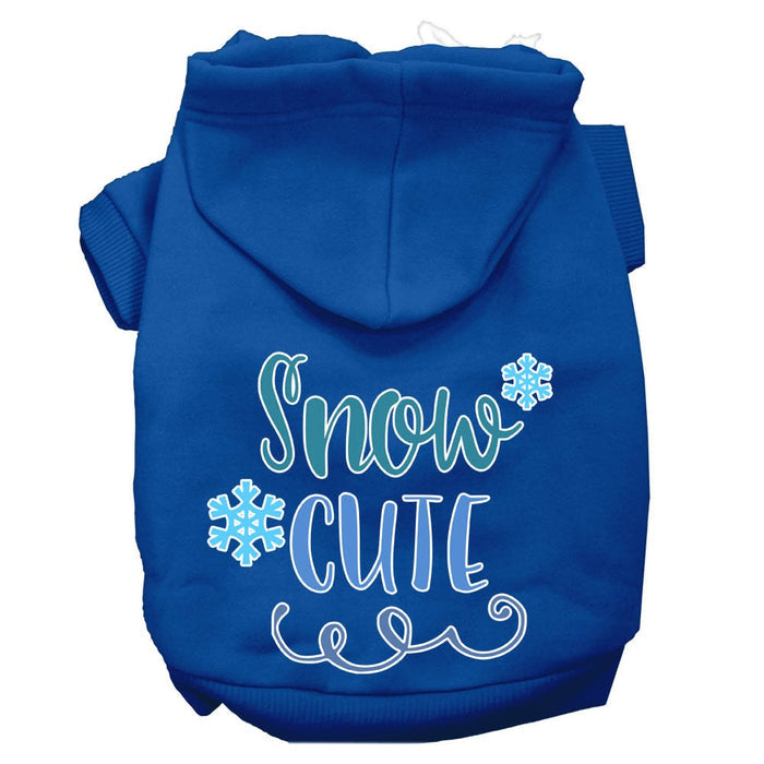 Christmas Pet Hoodie Screen Printed, "Snow Cute"