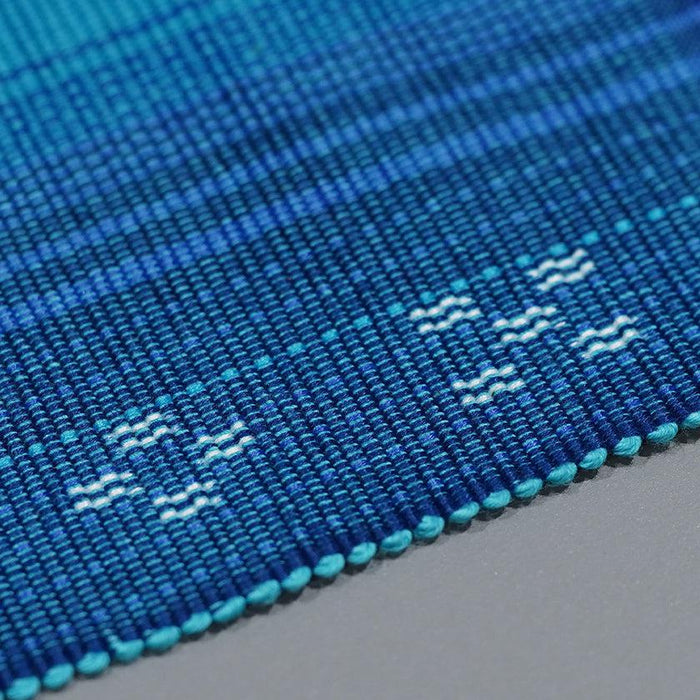 [COASTER] SEA GRADUATION 2-PIECE SET (LIGHT BLUE) | YAEYAMA MINSAH (TEXTILES) | AZAMIYA