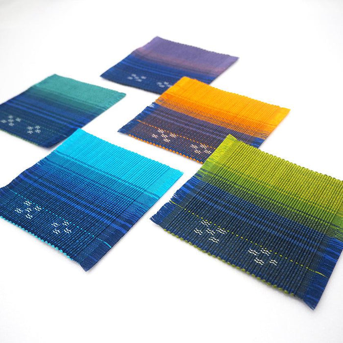 [COASTER] SEA GRADUATION 2-PIECE SET (LIGHT BLUE) | YAEYAMA MINSAH (TEXTILES) | AZAMIYA