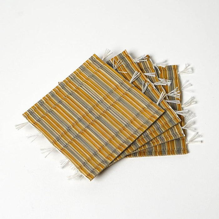 [COASTER] SET OF 4 (YELLOW) | TATAMI | TATAMIYA TATSUZO