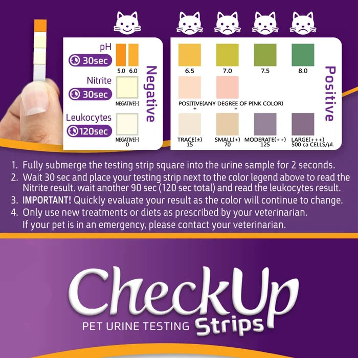 Coastline Global CheckUp UTI Urine Test Strips for Dogs & Cats 50ct