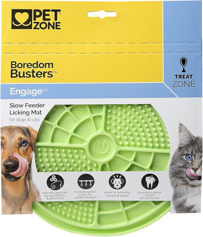 Cosmic Pet Boredom Busterz Slow Feeder Licking Mat Green Vet Developed Anti-Skid