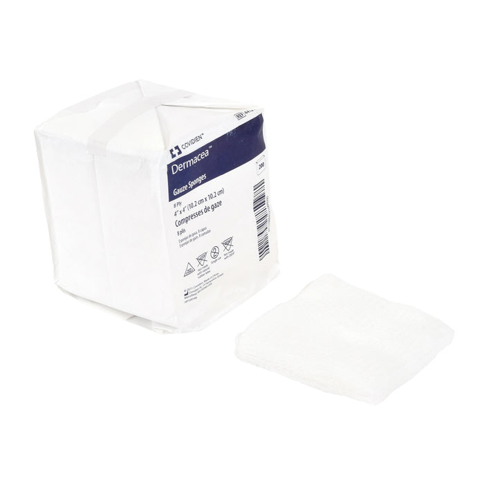 Covidien Dermacea Cotton Gauze Pads Veterinary & Medical Use 4x4 8-Ply Box of 200