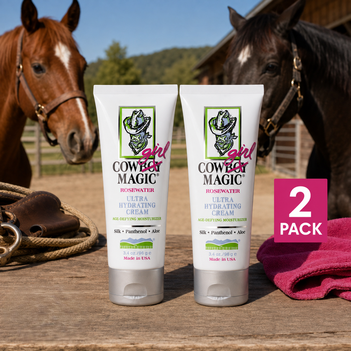 Cowgirl Magic Ultra Hydrating Lotion Shea Butter Aloe Vitamin E Healthy Skin 3.4 oz. 2-Pack