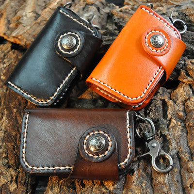 Cowhide handmade car key case - photo 2