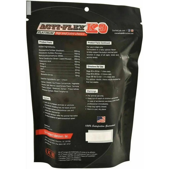 Cox Veterinary Acti-Flex K-9 Platinum Hip & Joint Chews 12 oz. Dog Joint Supplement