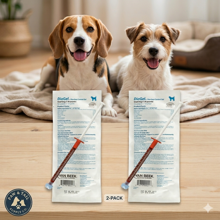 DiaGel Diarrhea Control Gel 1 ml Small Dogs Digestive Upset Loose Stool Relief 2-Pack