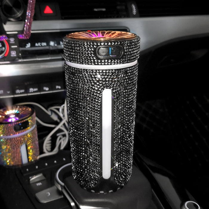 Luxury Diamond Car Humidifier LED Light Car Diffuser Auto Air Purifier Aromatherapy Diffuser Air Freshener Car Accessories For Woman - photo 4
