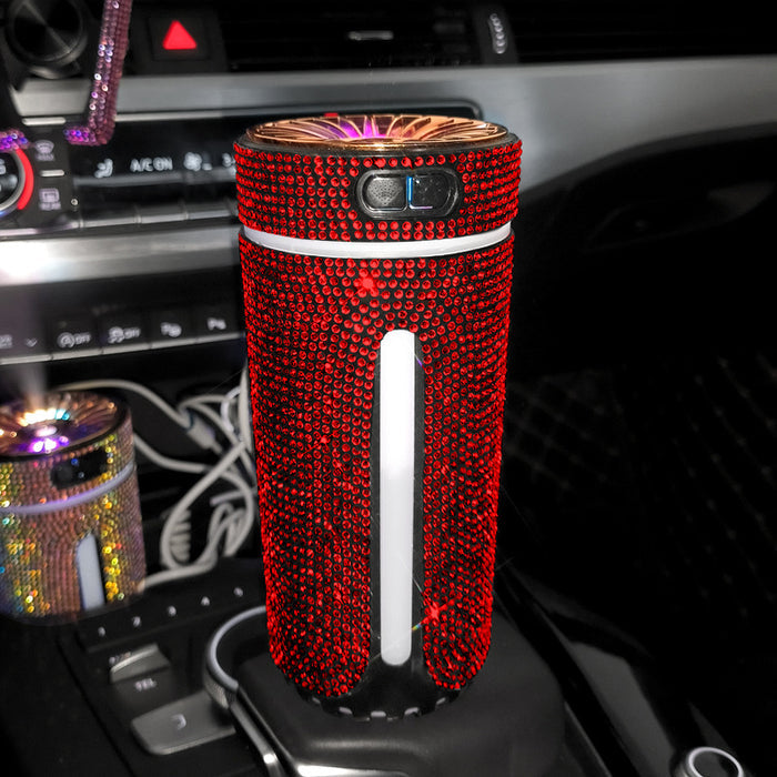 Luxury Diamond Car Humidifier LED Light Car Diffuser Auto Air Purifier Aromatherapy Diffuser Air Freshener Car Accessories For Woman - photo 6