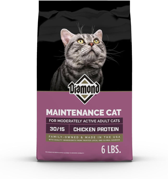 Diamond Maintenance Adult Cat Dry Food 30/15 Formula 6 lb Bag