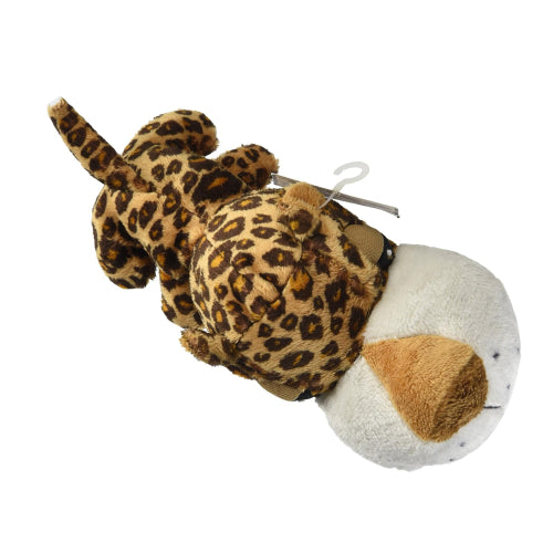 Digger's Mini FatHedz Cheetah Plush Dog Toy 7-Inch With Squeaker 2-Pack