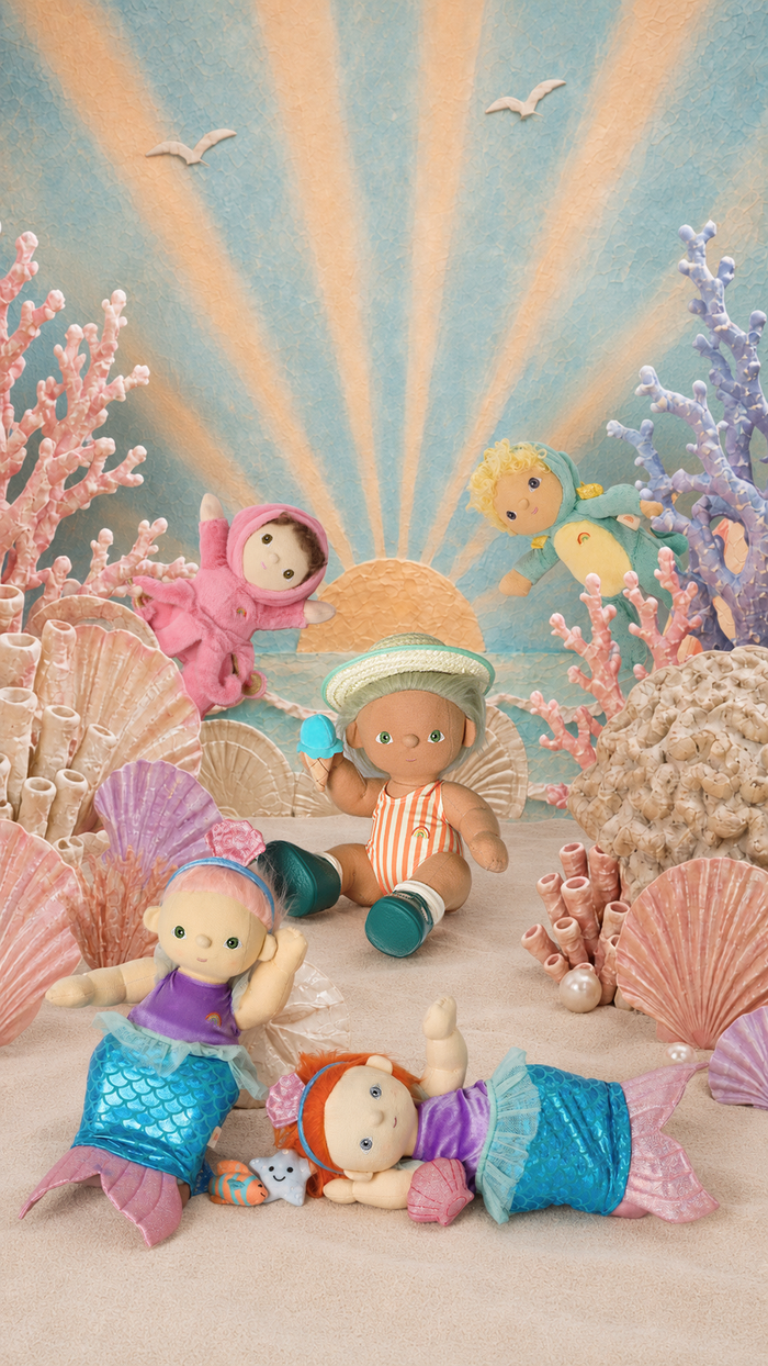 Dinkum Dolls Boardwalk Beach Set: Seashell Shores: NEW ARRIVAL