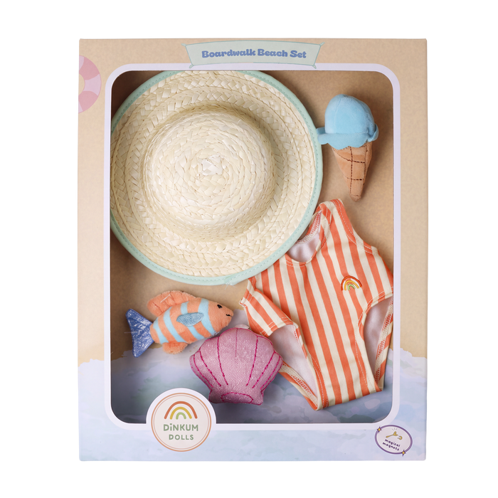 Dinkum Dolls Boardwalk Beach Set: Seashell Shores: NEW ARRIVAL