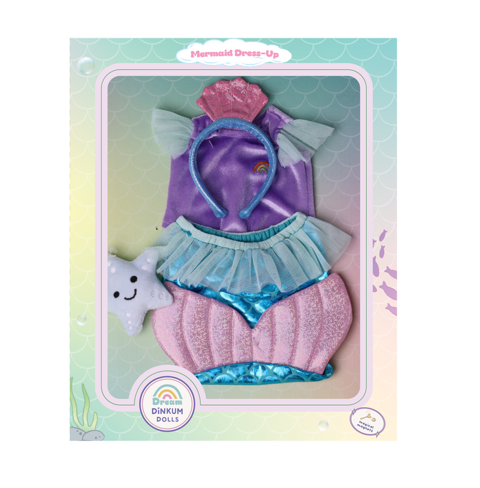 Dinkum Dolls Mermaid Dress Up Set: Seashell Shores: NEW ARRIVAL