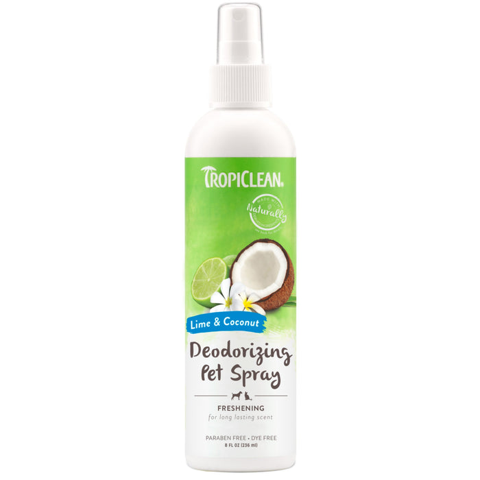 Dog 8oz Tropiclean Pet Deodorizer Spray Lime Coconut