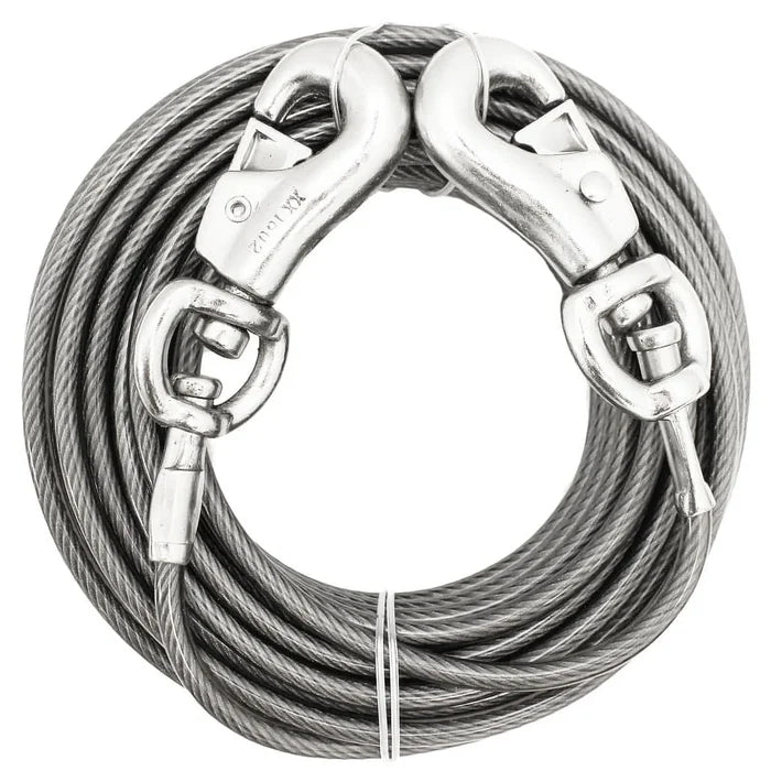 Dog Boss Pet Super Beast Xxl Twin-swivel Vinyl Coated Tie-outs 40ft Up 250lbs