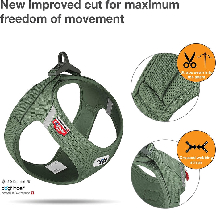 Dog Curli Air Mesh Clasp Moss Vest Harness