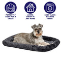 Dog Midwest Quiettime Sheepskin Pet Bed Gray 24x18