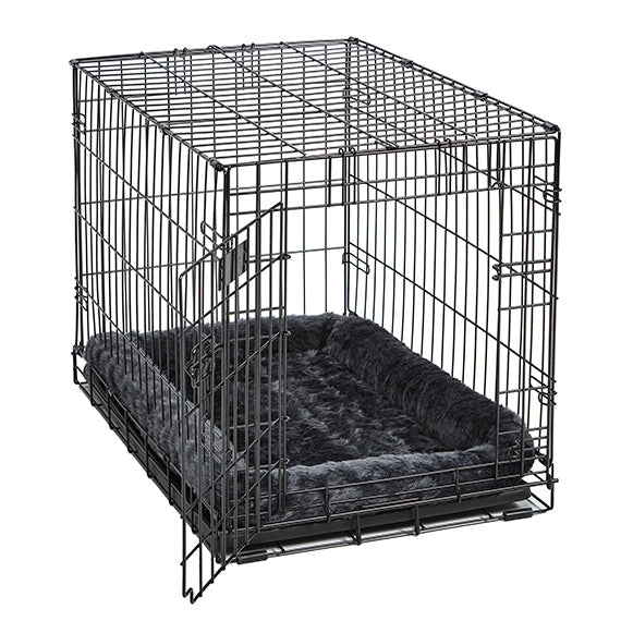 Dog Midwest Quiettime Sheepskin Pet Bed Gray 24x18
