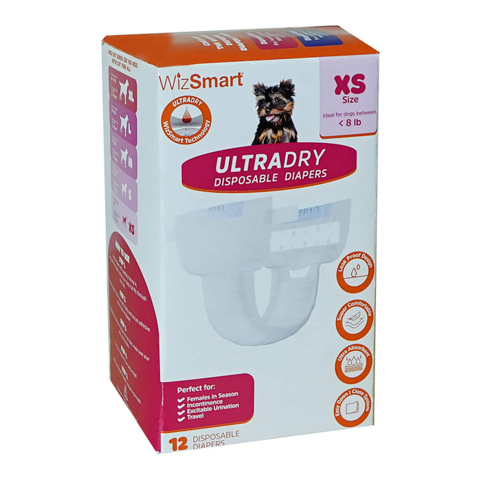 Dog Wizsmart Ultradry Disposable Diapers