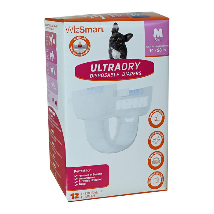 Dog Wizsmart Ultradry Disposable Diapers
