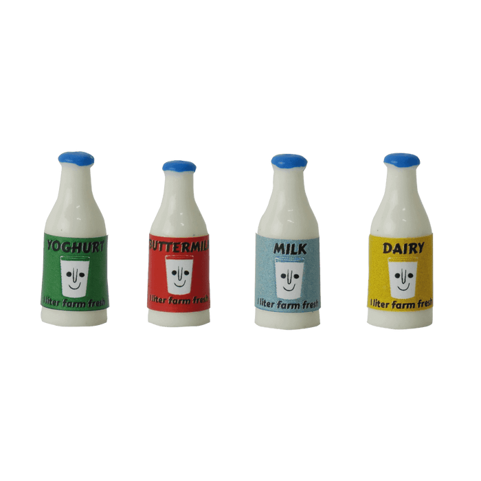 Doll House Miniatures Milk Bottles.