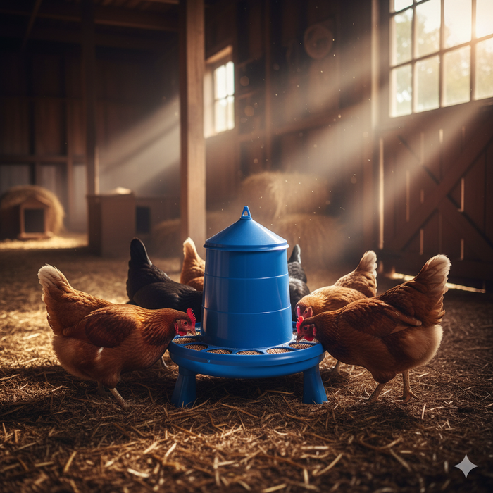 Double-Tuf Poultry Starter Feeding & Watering Kit – 3 Quart Waterer + 4 lb Feeder with Removable Legs