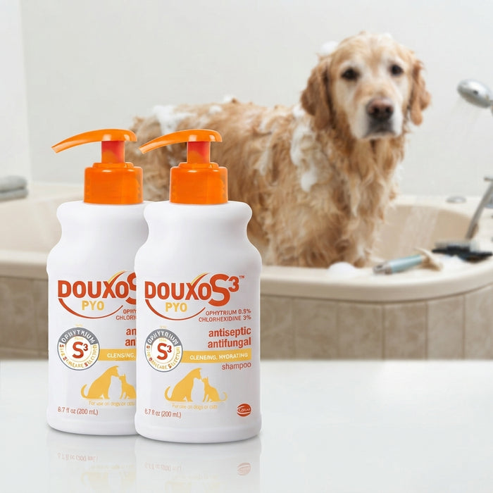 DOUXO S3 PYO Shampoo for Dogs and Cats Skin & Coat Care 6.7 oz. 2-Pack